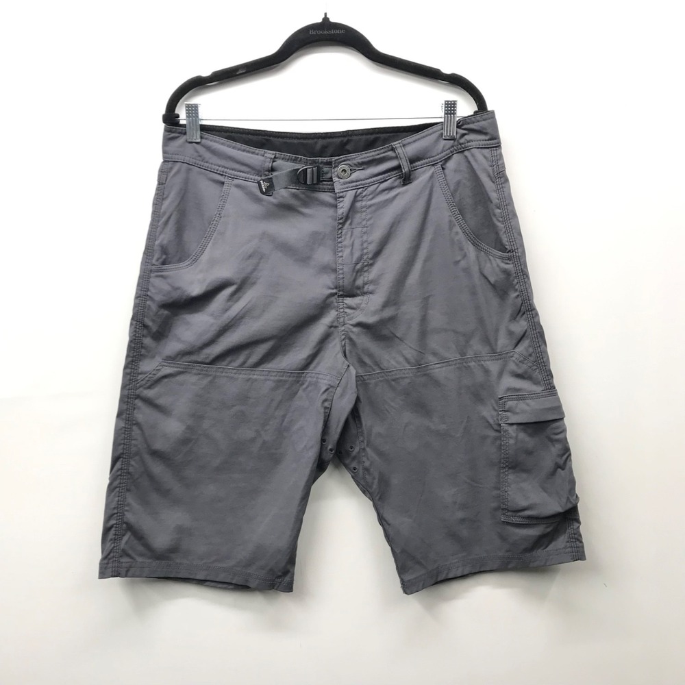 Prana Men's Cargo Shorts Dark Gray with Built-In Belt